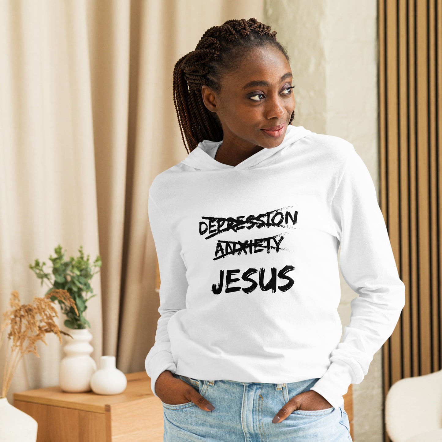 Jesus Over Depression Hooded Tee